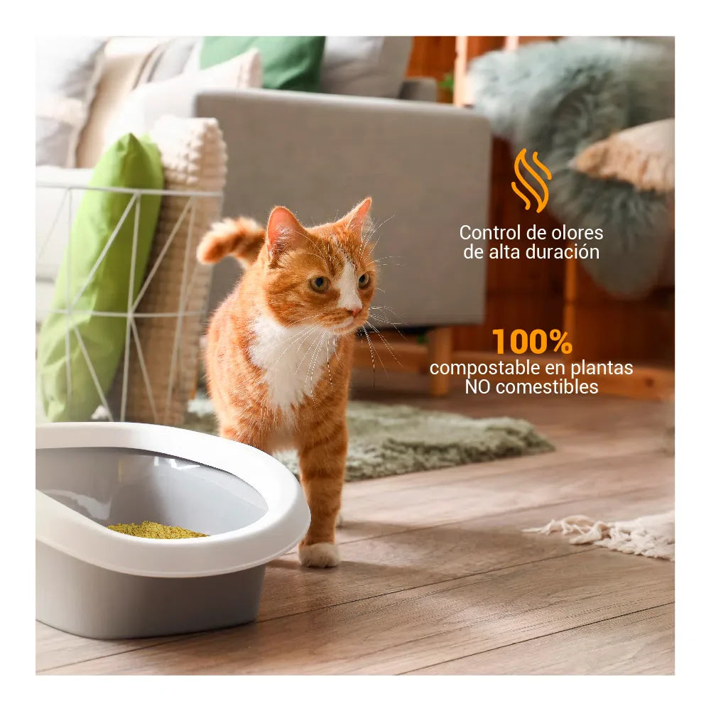 Arena 100% de Maíz Kanu Pet Corn Cat Litter para Gato 100% Ecológíca - {{ Kanu Pet }}