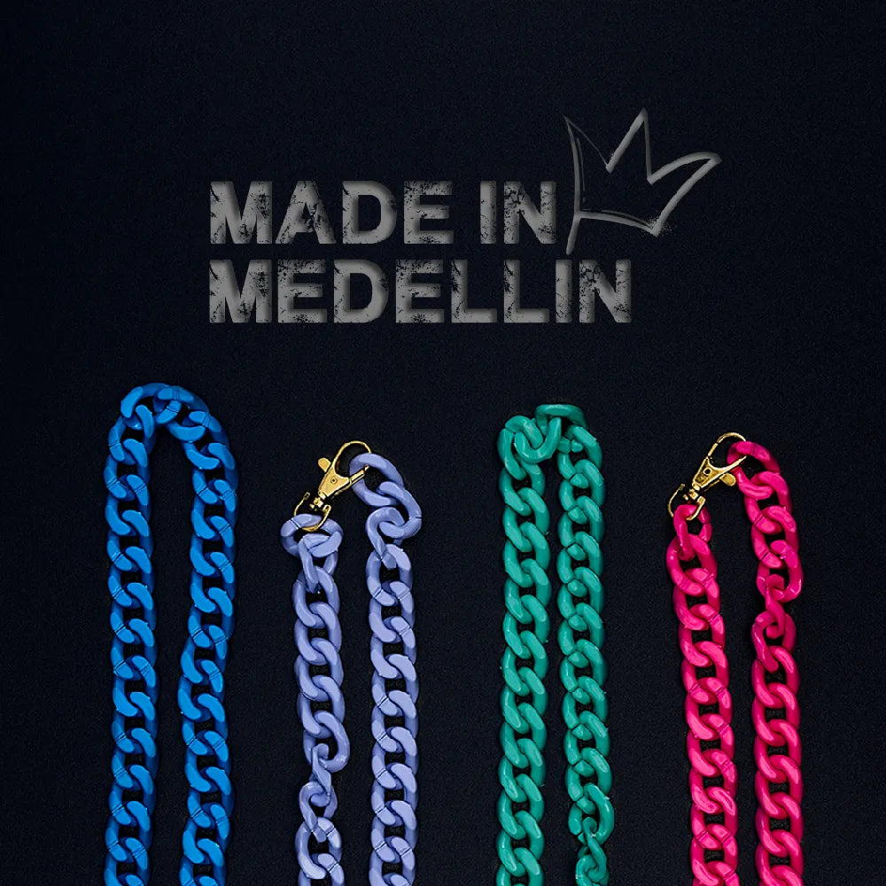 Collar Cadena Acrilica Kanu Pet Lila Para Perro y Gato