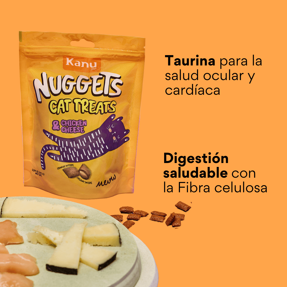 Snack Nuggets de Pollo y Queso Kanu Pet para Gato - {{ Kanu Pet }}