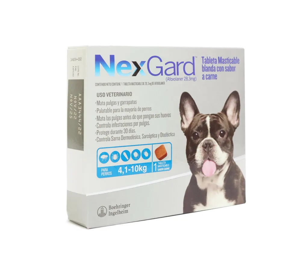 Antipulgas Nexgard para Perros de 4.1 a 10 Kg