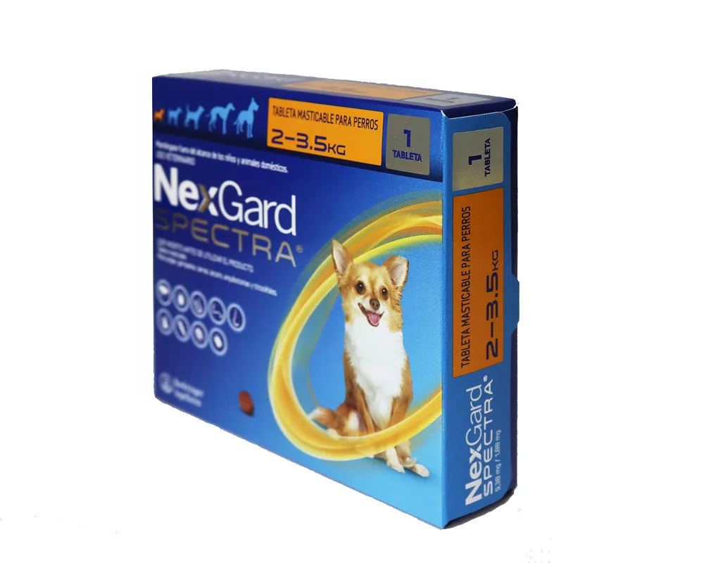 Antipulgas Nexgard Spectra para Perros XS de 2 a 3.5 Kg