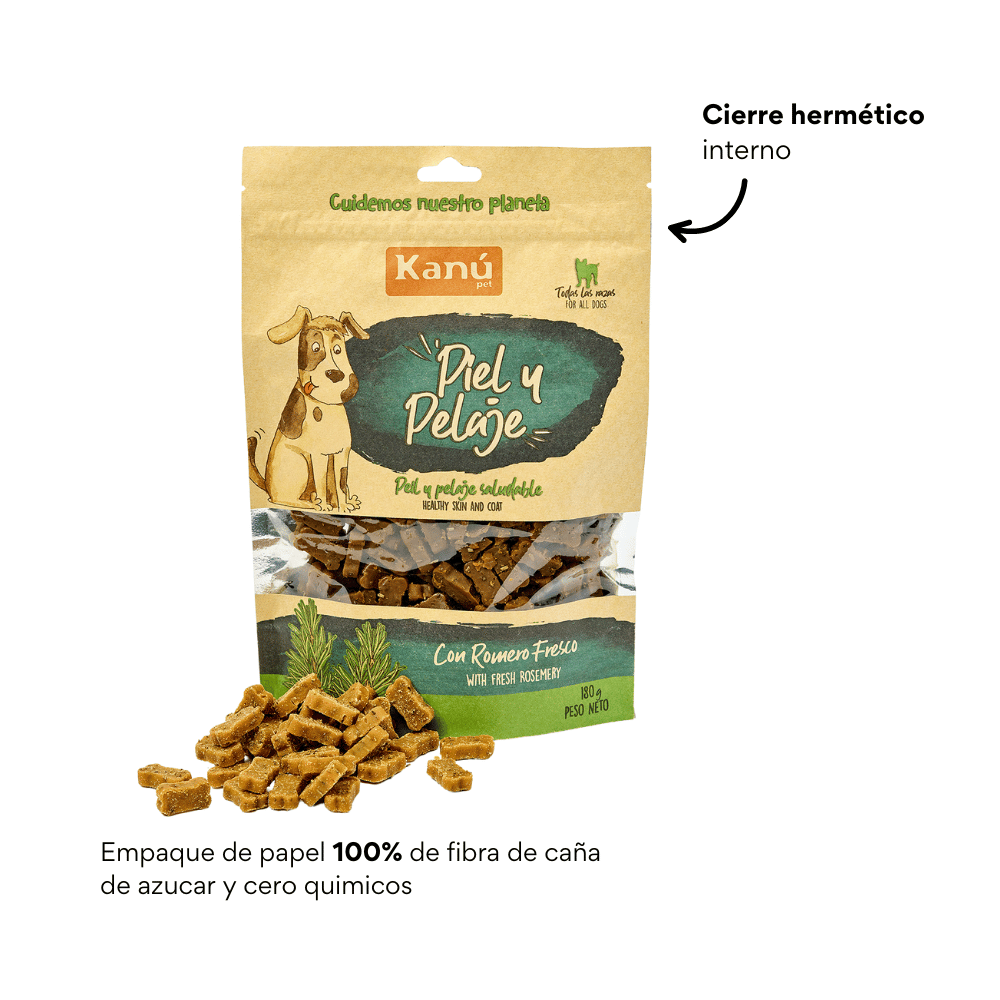 Snacks Galletas Kanu Pet Piel y Pelaje Para Perro 180 GR - {{ Kanu Pet }}