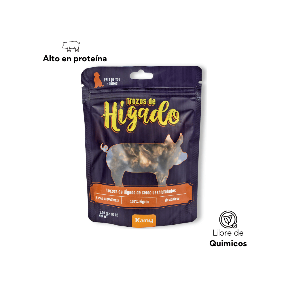 Snack de Kanu Pet de Hígado Deshidratados Trozos para perros y gatos 100% Natural , Un solo ingrediente - {{ Kanu Pet }}