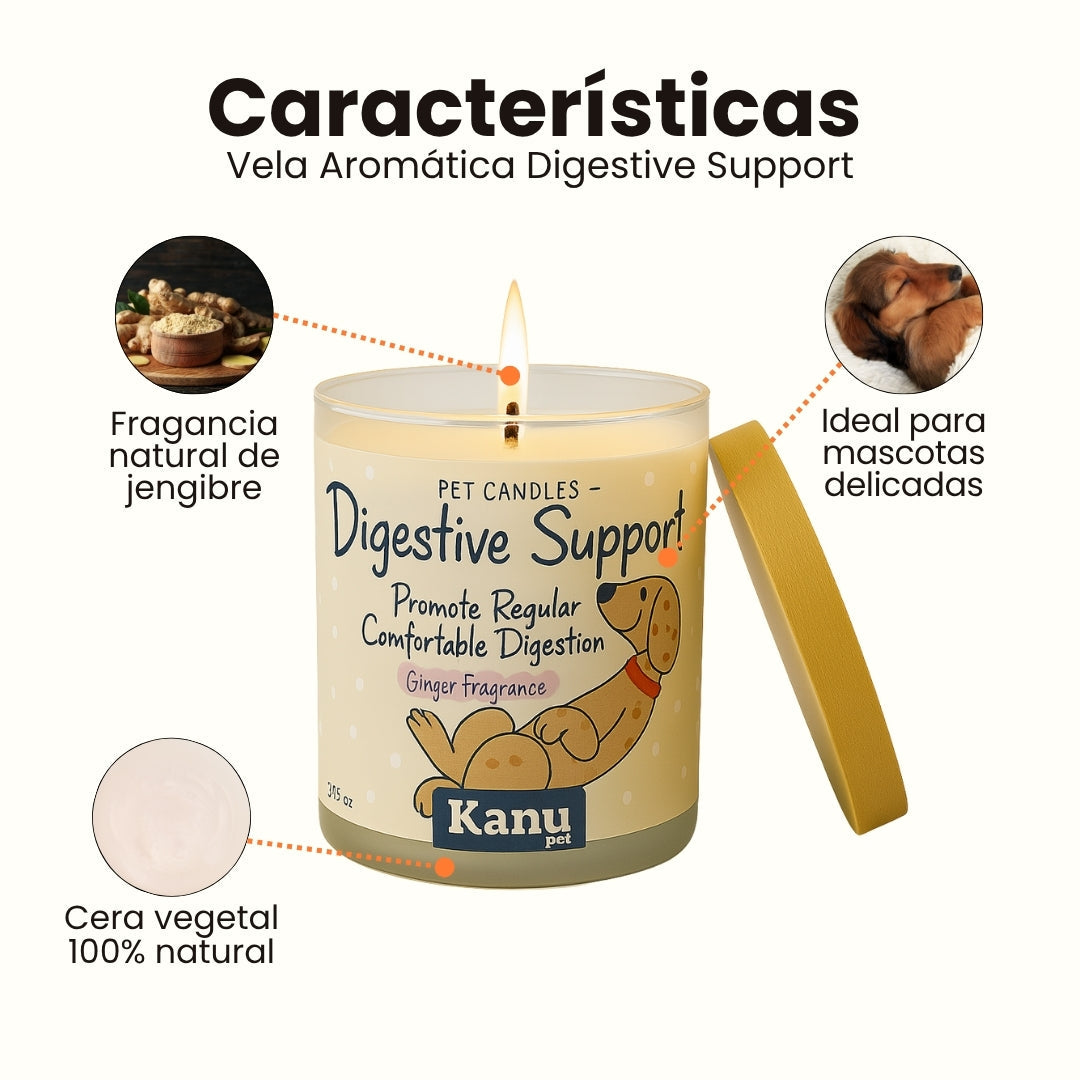 Vela Digestive Support Kanu Pet para Perros aroma Ginger