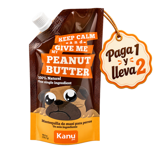 Snack Mantequilla de Maní Kanu Pet para Perro. Un solo ingrediente