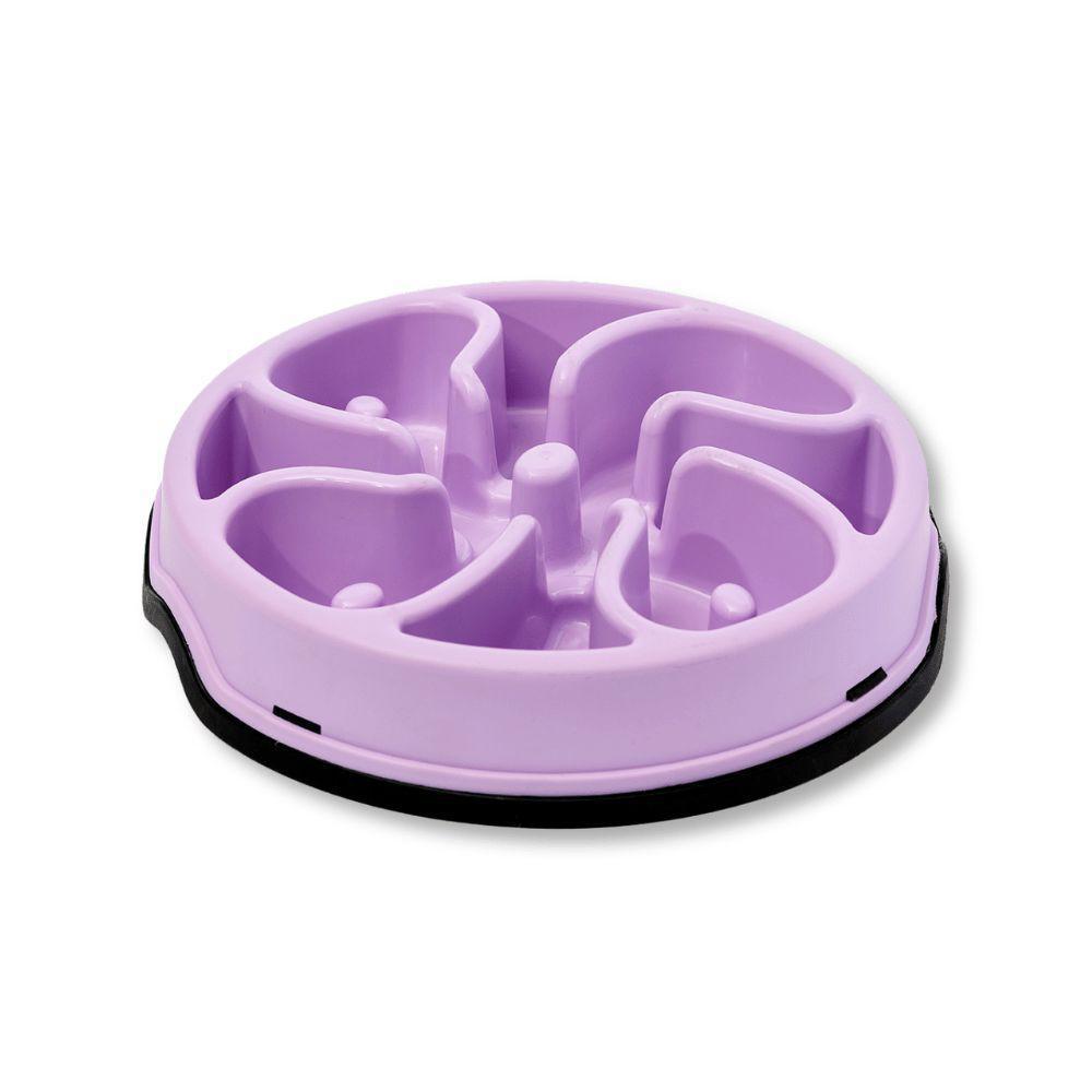 Comedero Circular Flor Antirreflujo Kanu Pet Lila para Perro y Gato