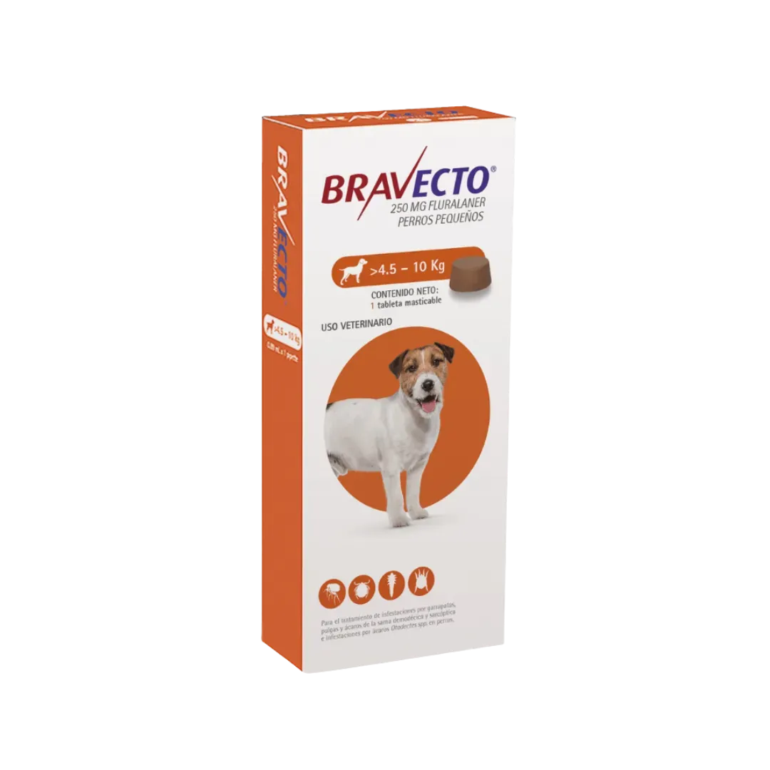 Antipulgas Bravecto 4.5 a 10 kg para perro