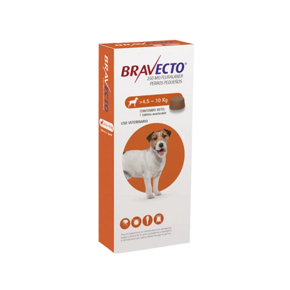 Antipulgas Bravecto 4.5 a 10 kg para perro