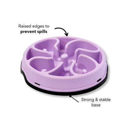 Comedero Circular Flor Antirreflujo Kanu Pet Lila para Perro y Gato