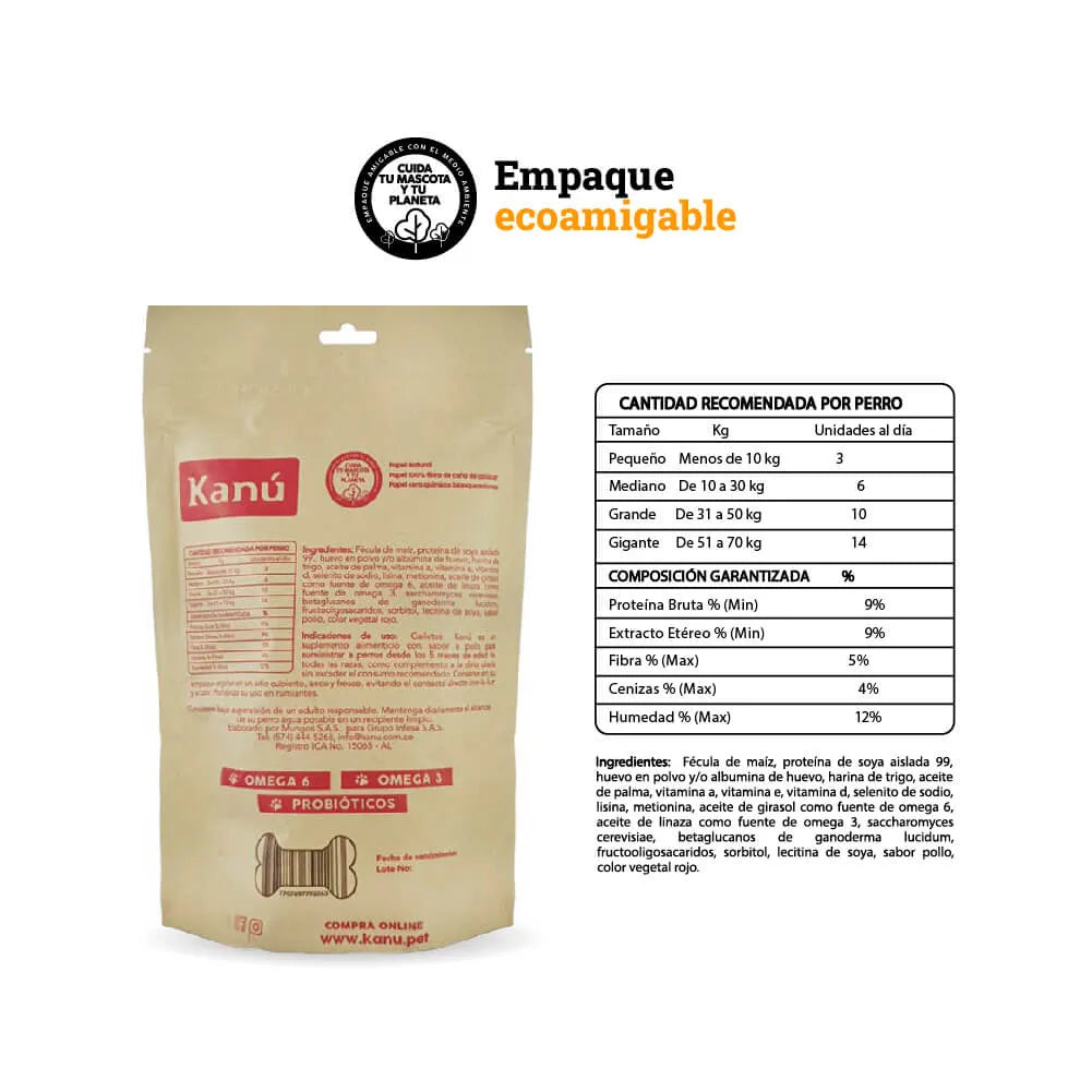 Galletas Sabor a Pollo Kanu Pet para perros - {{ Kanu Pet }}
