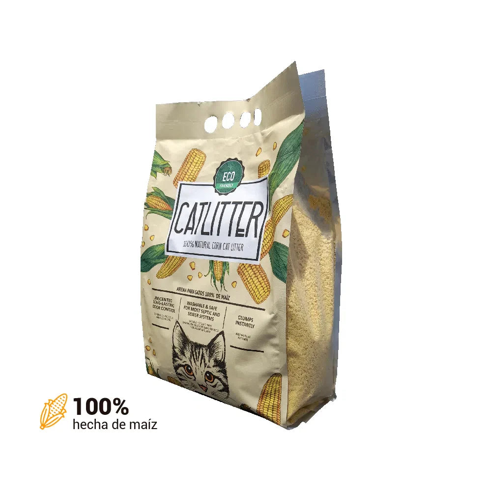 Arena 100% de Maíz Kanu Pet Corn Cat Litter para Gato 100% Ecológíca - {{ Kanu Pet }}