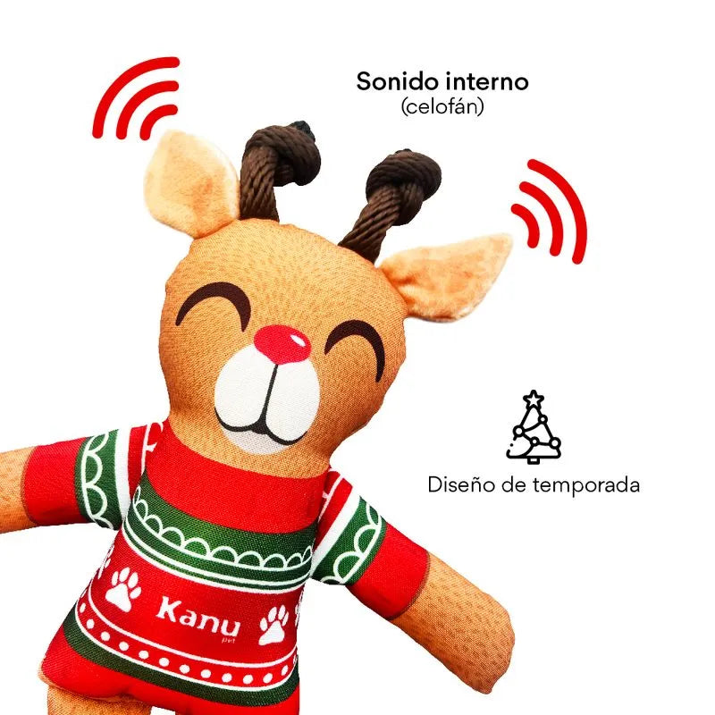 Juguete Peluche Venado Navidad Kanu Pet para Perro - {{ Kanu Pet }}