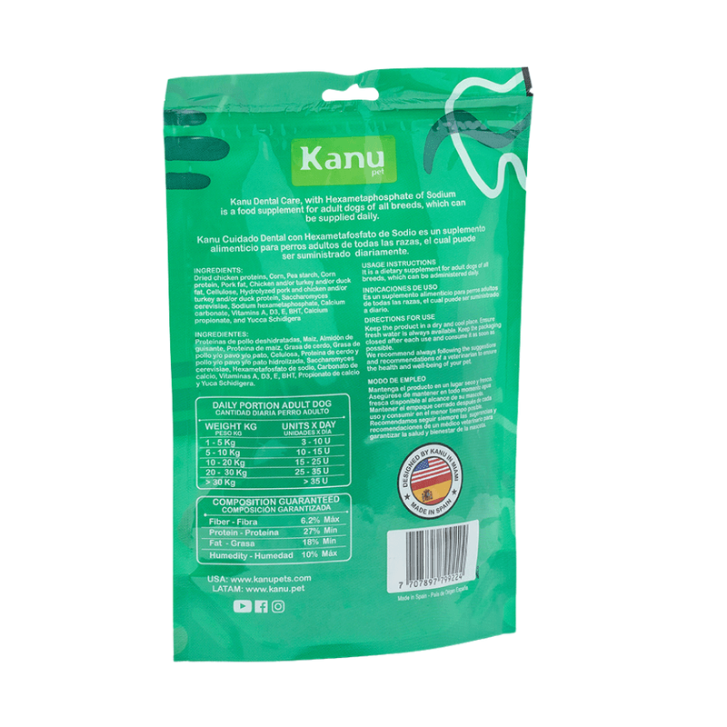 Snacks para la placa y el sarro Kanu Pet Nuggets Dental Care para Perro 100 GR - {{ Kanu Pet }}