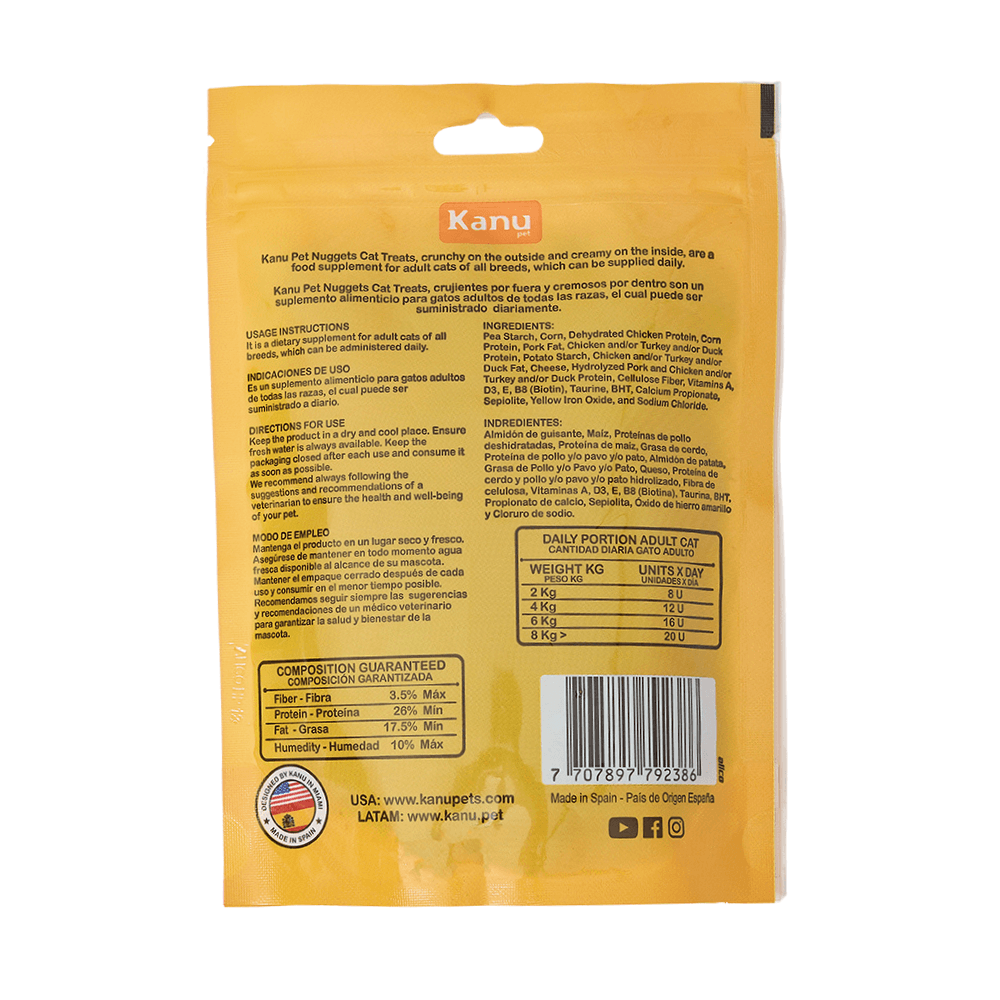 Snack Nuggets de Pollo y Queso Kanu Pet para Gato - {{ Kanu Pet }}