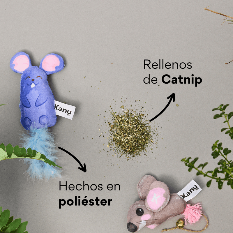 Juguete de Peluche Raton Azul con Catnip Kanu Pet para Gato - {{ Kanu Pet }}