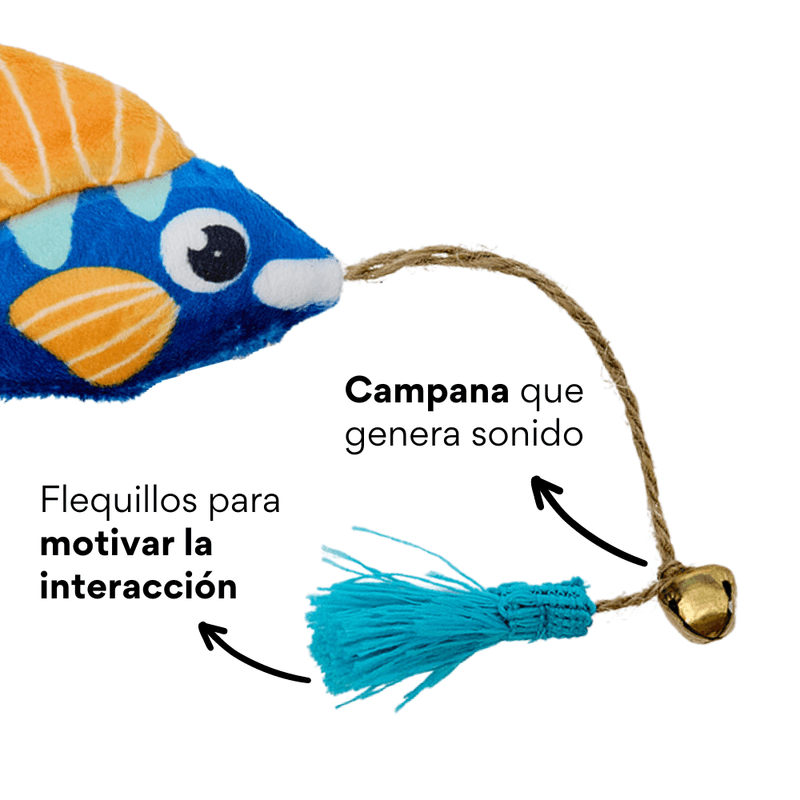 Juguete de Peluche Pez Azul con Catnip Kanu Pet para Gato - {{ Kanu Pet }}
