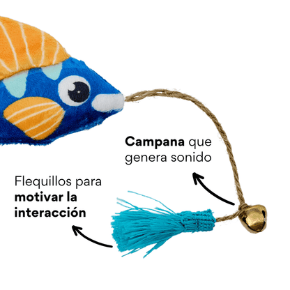 Juguete de Peluche Pez Azul con Catnip Kanu Pet para Gato - {{ Kanu Pet }}