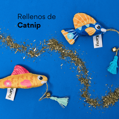 Juguete de Peluche Pez Azul con Catnip Kanu Pet para Gato - {{ Kanu Pet }}