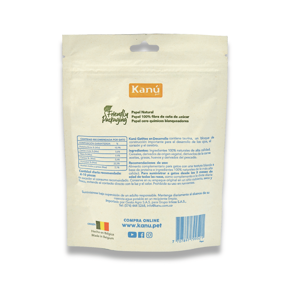 Galletas Blandas Kanu Pet Gatitos en Desarrollo y Apoyo al Crecimiento Muscular - {{ Kanu Pet }}