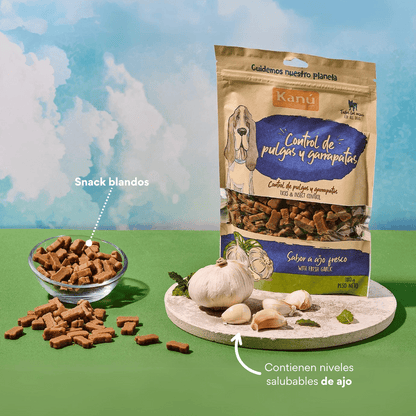 Galletas Blandas con Ajo Kanu Control Pulgas y Garrapatas Kanu Pet para Perro. 100% Naturales - {{ Kanu Pet }}
