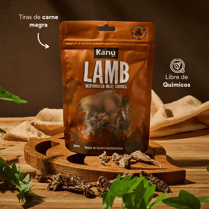 Snack de Trozos de Cordero Deshidratados Kanu Pet para perros y gatos 100% Natural , Un solo ingrediente - {{ Kanu Pet }}