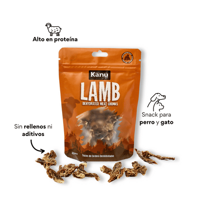 Snack de Trozos de Cordero Deshidratados Kanu Pet para perros y gatos 100% Natural , Un solo ingrediente - {{ Kanu Pet }}