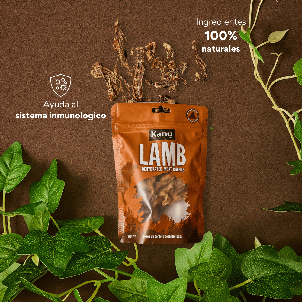Snack de Trozos de Cordero Deshidratados Kanu Pet para perros y gatos 100% Natural , Un solo ingrediente - {{ Kanu Pet }}
