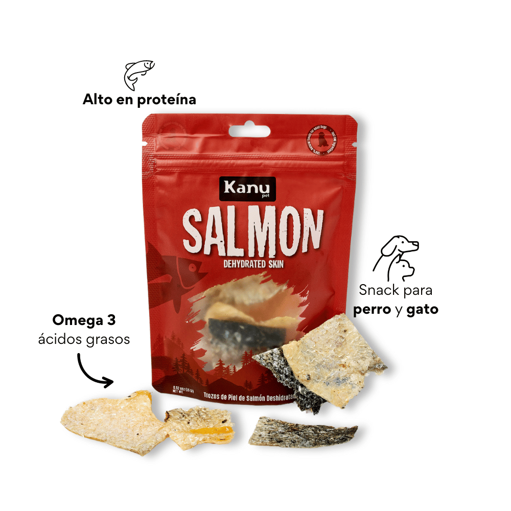 Snack de Kanu Pet de Salmoón Deshidratado Trozos para perros y gatos 100% Natural , Un solo ingrediente - {{ Kanu Pet }}