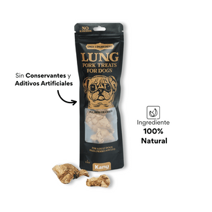 Snack Pulmón de Cerdo Deshidratado Kanu Pet para Perros, Un Solo ingrediente 100% natural - {{ Kanu Pet }}