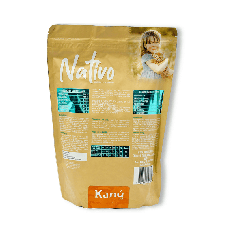 Alimento Para Gato - Kanu Nativo Mantenimiento Gatitos 1 LB - {{ Kanu Pet }}