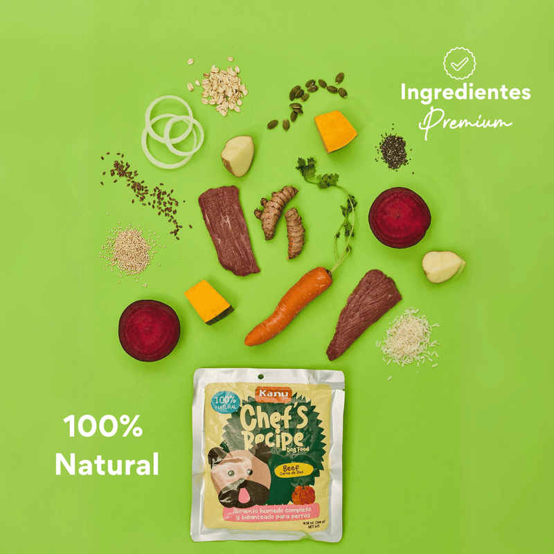 Alimento Completo Húmedo Kanu Pet Chefs Recipe para perros sabor a Carne 300 Gr - {{ Kanu Pet }}