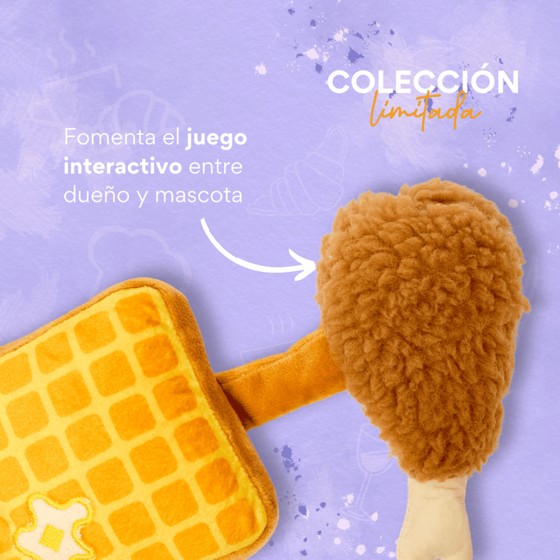 Juguete de Peluche Waffle Con Pollo Kanu Pet para Perro - {{ Kanu Pet }}