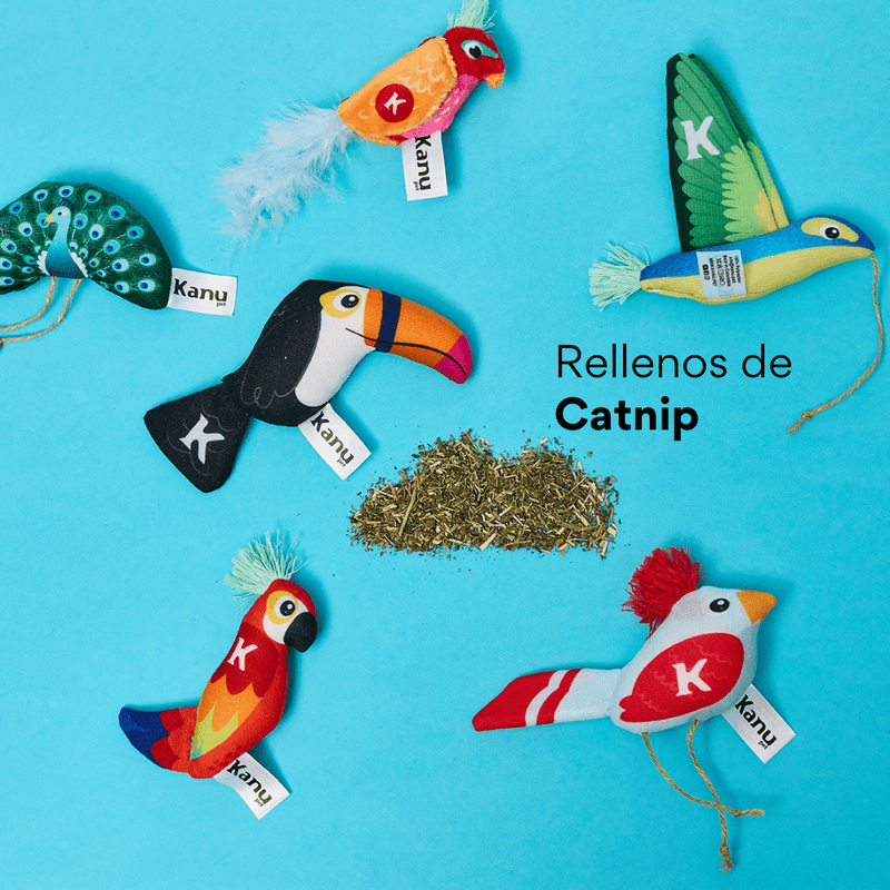 Juguete de Peluche Pavo Real con Catnip Kanu Pet para Gato - {{ Kanu Pet }}