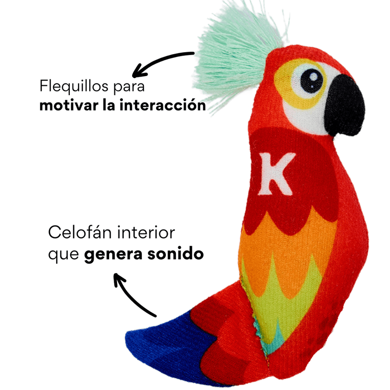 Juguete de Peluche Guacamaya con Catnip Kanu Pet para Gato - {{ Kanu Pet }}