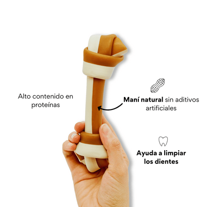 Snack Jueso Grande de Mantequilla de Maní y Batata Kanu Pet Hueso para Perro L X 2 Uds - {{ Kanu Pet }}