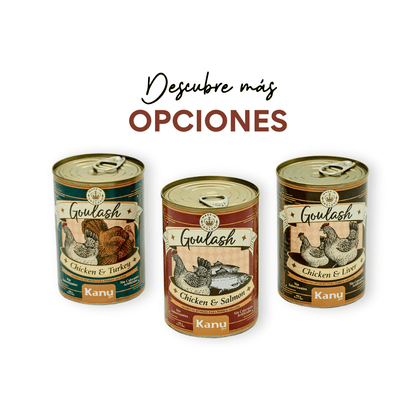 Alimento Húmedo Goulash Pollo y Salmón Kanu Pet para perro adulto x 400 g - {{ Kanu Pet }}