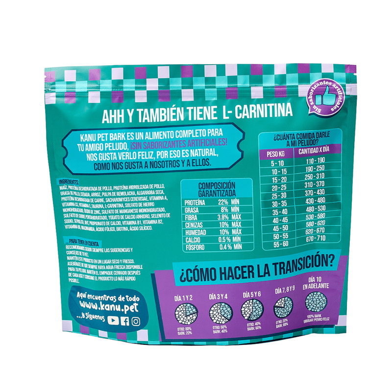 Alimento Seco Kanu Pet Bark para perro adulto todas las razas sabor a Pollo - {{ Kanu Pet }}