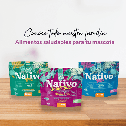 Alimento seco para perro adulto Nativo Small Bites Pollo Kanu Pet x 2 Kg - {{ Kanu Pet }}