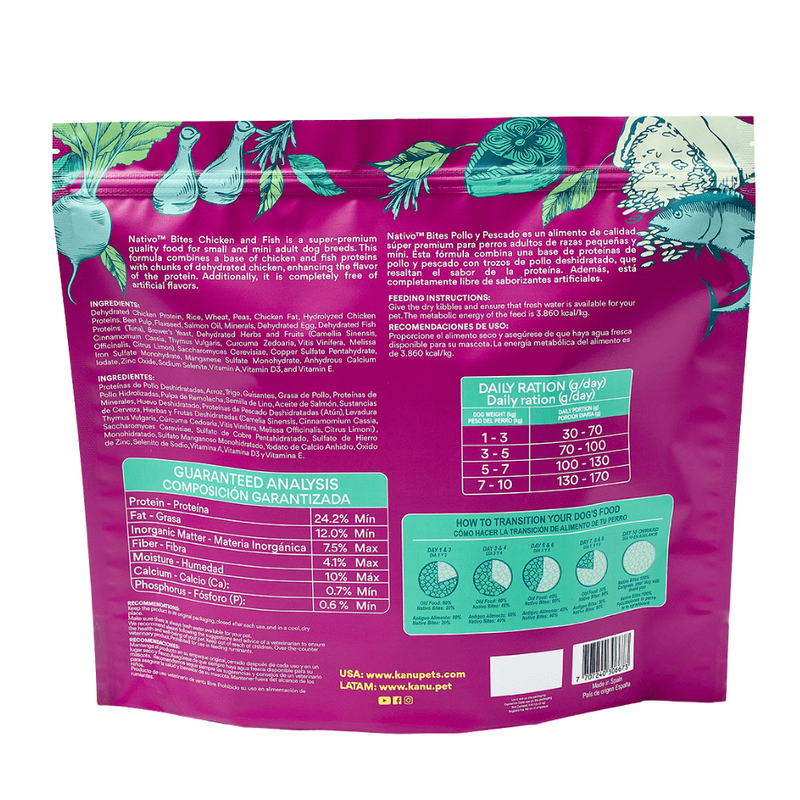 Alimento seco para perro adulto Nativo Small Bites Pollo Kanu Pet x 2 Kg - {{ Kanu Pet }}