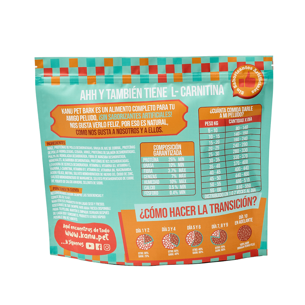 Alimento seco Kanu Pet Bark Senior para perro adulto mayor sabor a Pollo y Salmón - {{ Kanu Pet }}