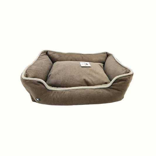 Cama Rectangular Brum Café / Beige Kanu Pet para Perro