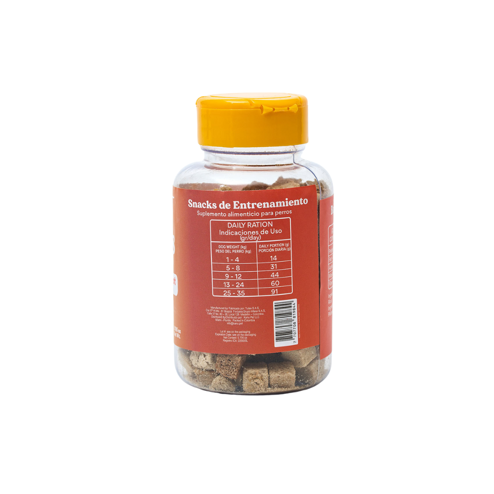 Kanu Pet Tasty Cubes de Zanahoria Liofilizada para Perros, 20 g - Snack Natural, Bajo en Calorías, Ideal para Entrenar y Recompensar a tu Mascota