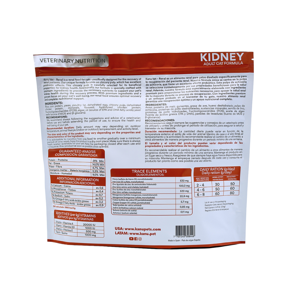 Alimento Medicado Kanu Vet Renal para Gato Adultos - {{ Kanu Pet }}