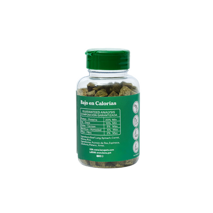 Kanu Pet Tasty Cubes de Espinaca Liofilizada para Perros, 20 g - Ideales para Entrenar, Bajas en Calorías y Llenas de Sabor