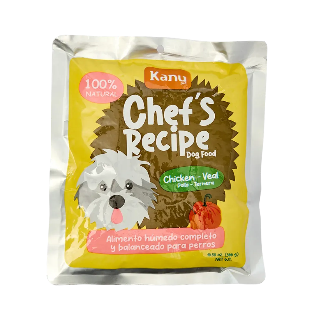 Alimento Húmedo Completo Chef's Recipe Pollo y Ternera Kanu Pet para Perros