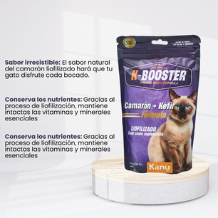 Suplemento K-Booster de Camarón Liofilizado Kanu Pet para gatos