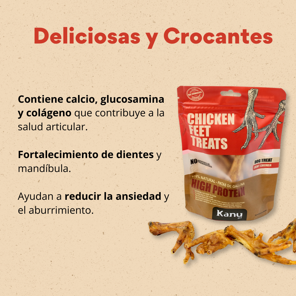 Snack Patas de Gallina Kanu Pet para Perro 100% naturales y nutritivas - {{ Kanu Pet }}