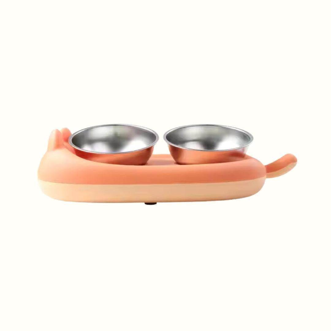 Comedero Miau de Acero Inoxidable Kanu Pet para Gato