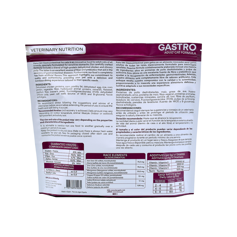 Alimento Medicado Kanu Vet Gastrointestinal para Gato Adultos - {{ Kanu Pet }}