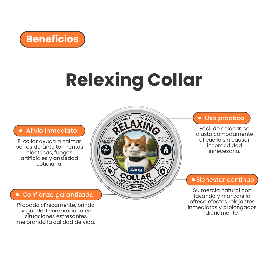 Collar Relajante con Fermonas Relaxing Kanu Pet para Gato